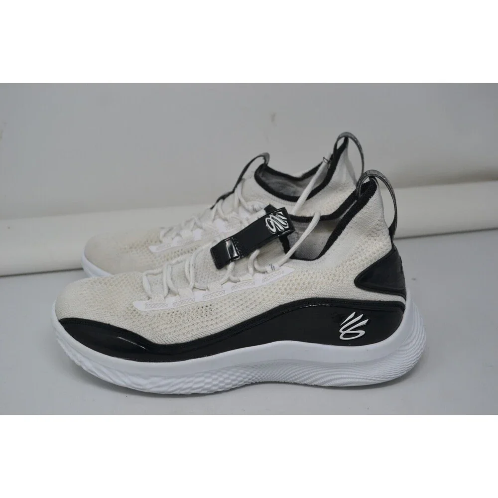 Under Armour Curry 8 FLOW White Patent 3024785-111 Sz M 10.5 W12 Basketball Shoe